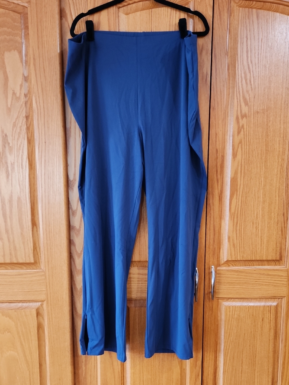 Studio Wide-Leg Pull-On Pants in Blue
